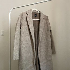 Zara Beige Lapel Coat